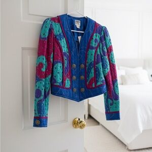 Vintage Colorful Quilted Women's Jacket